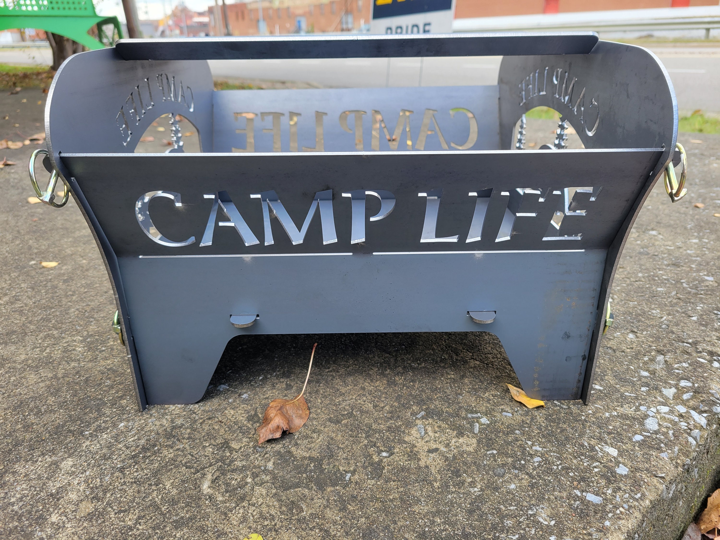 Portable,  Camping, Metal, Collapsible, Campfire, Fire pit, Grill, Camp Life, RV, Cooking Top