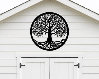 Metal Tree of Life Sign, Weatherproof,   Steel Wall Art