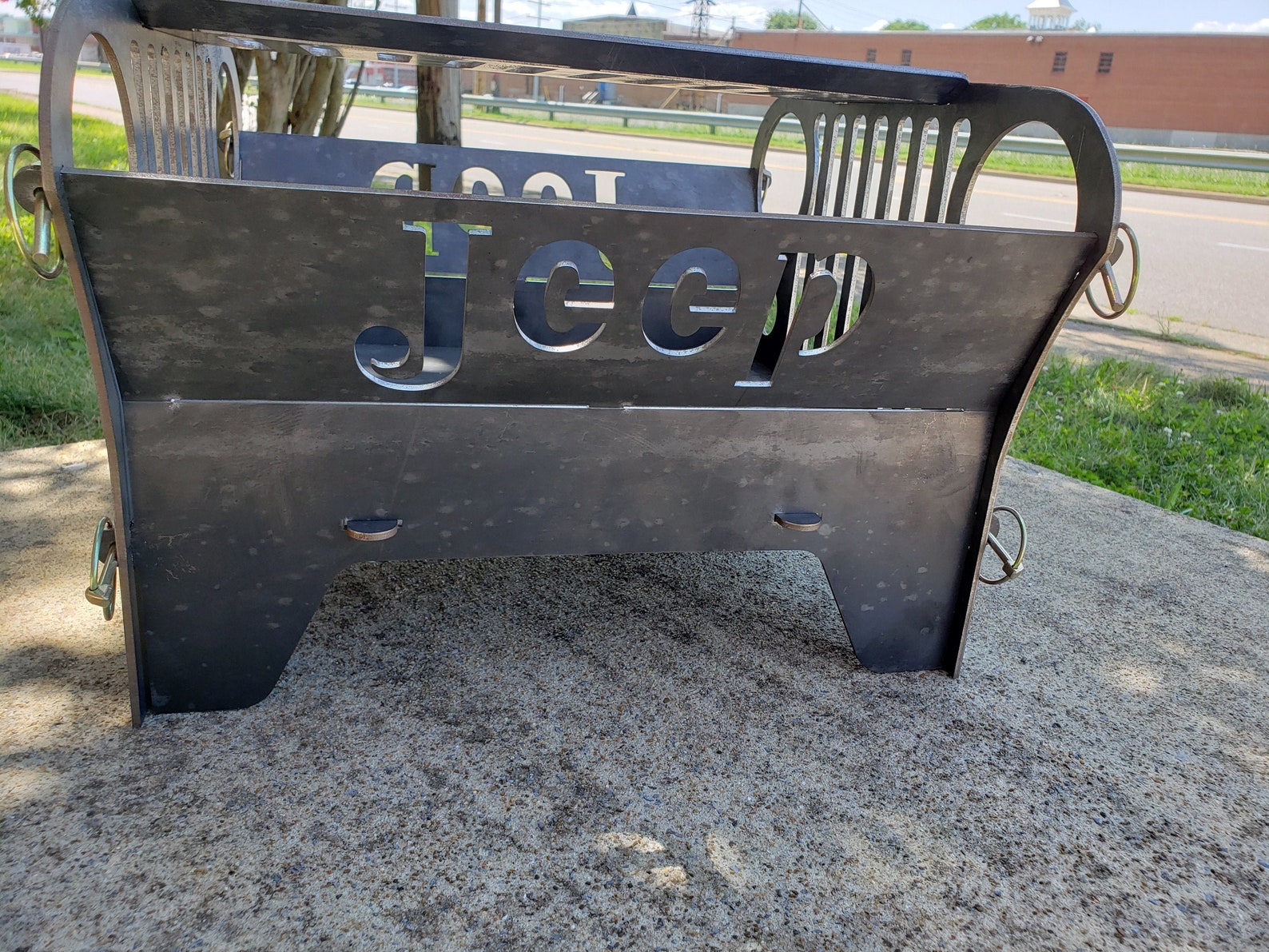 Jeep Grill Camping Metal Collapsible Campfire Fire pit Etsy