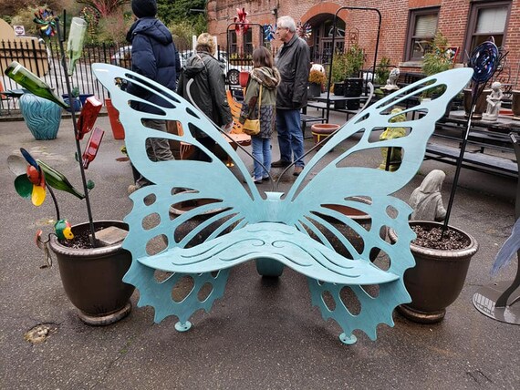 Butterfly Bench Garden Bench Sitting Bench Custom Unique Etsy