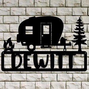 RV, Camping, Address Sign, Monogram, Metal Sign, Personalized, Wedding Gift, Housewarming Gift, Address, Weatherproof,