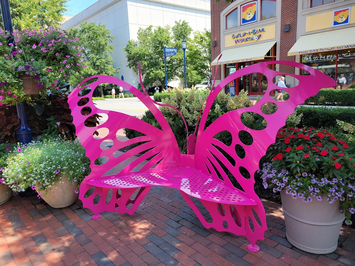 Butterfly Bench Garden Bench Sitting Bench Custom Unique Etsy