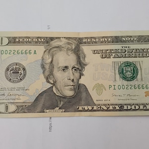 Fancy Serial Number 20 Dollar Bill FI 00226666