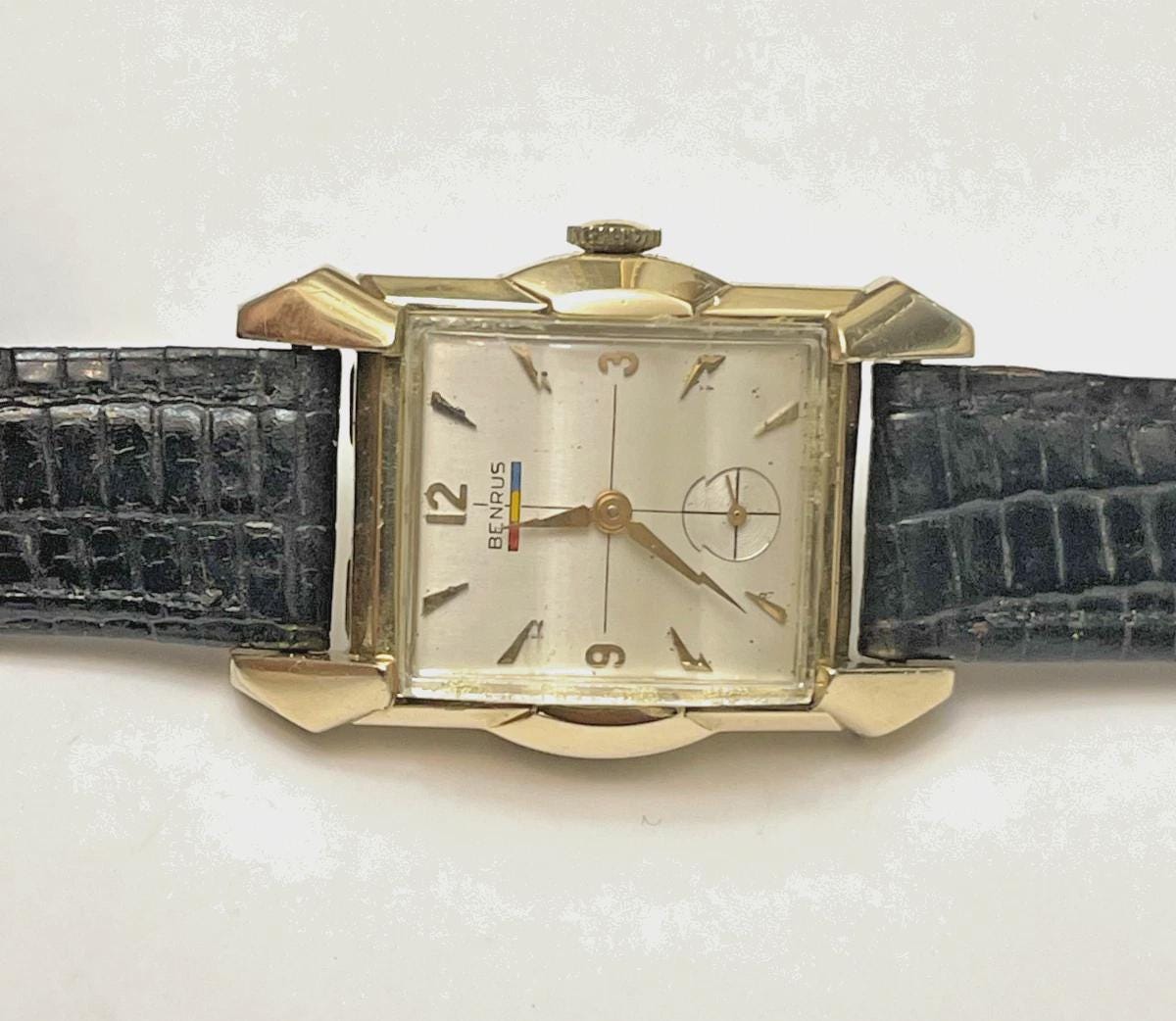 Vintage 1950's Benrus Shock Absorber Men's Swiss Watch-excellent