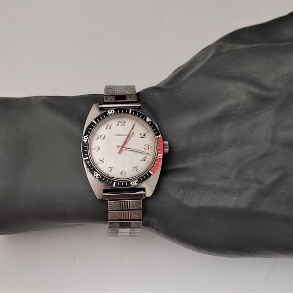 Vintage 1977 Caravelle Diver Coke Manual Wind  Men's Watch