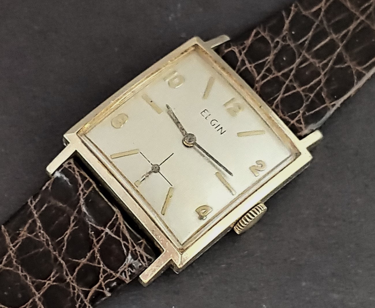 ヴィンテージ 1950 年代 エルジン 手巻き メンズ腕時計 - Etsy 日本