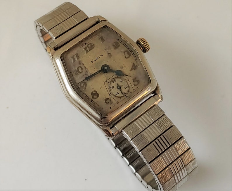 1928 Art Deco Elgin Size 4/0s Men's Watch image 2