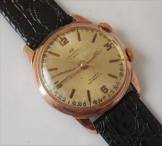 RARE Vintage 1960's Wakmann Wrist Alarm Men's wat… - image 4