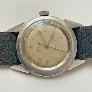Vintage 1951 GRUEN &#39;Autowind Ace&#39; Bumper Military Watch