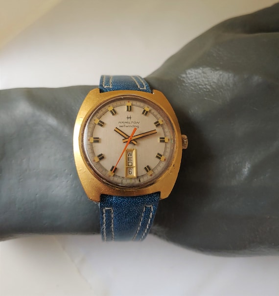 Vintage 1973 Hamilton Auto Date Buccaneer Men's W… - image 2