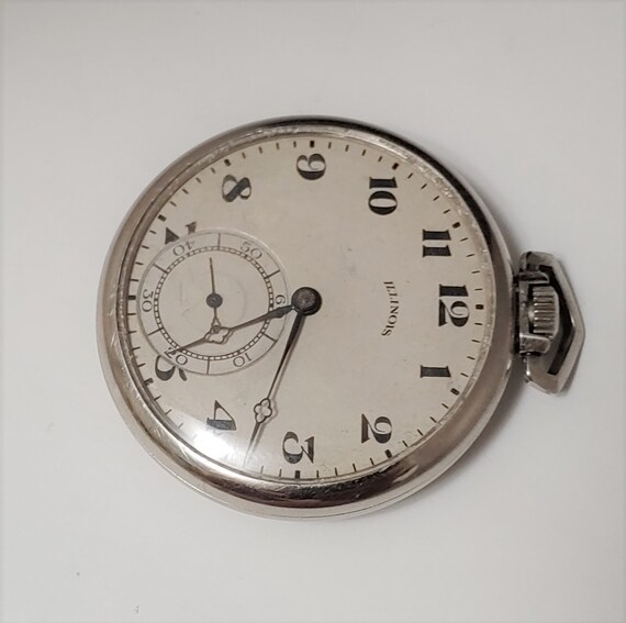 Antique Illinois Size 12s Pocket WatchDISPLAY CASE Gem