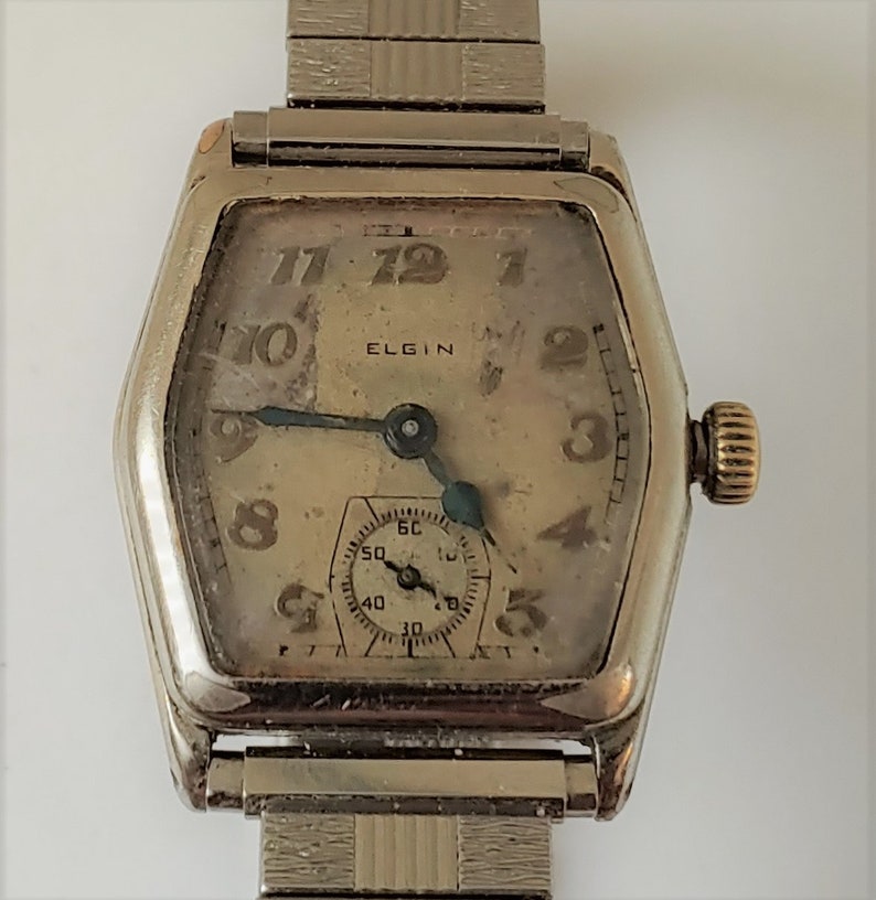 1928 Art Deco Elgin Size 4/0s Men's Watch image 1