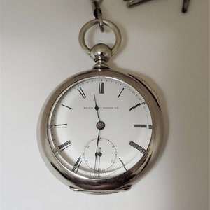 Antique 1887 Elgin Size 18s Pocket Watch KEY WIND