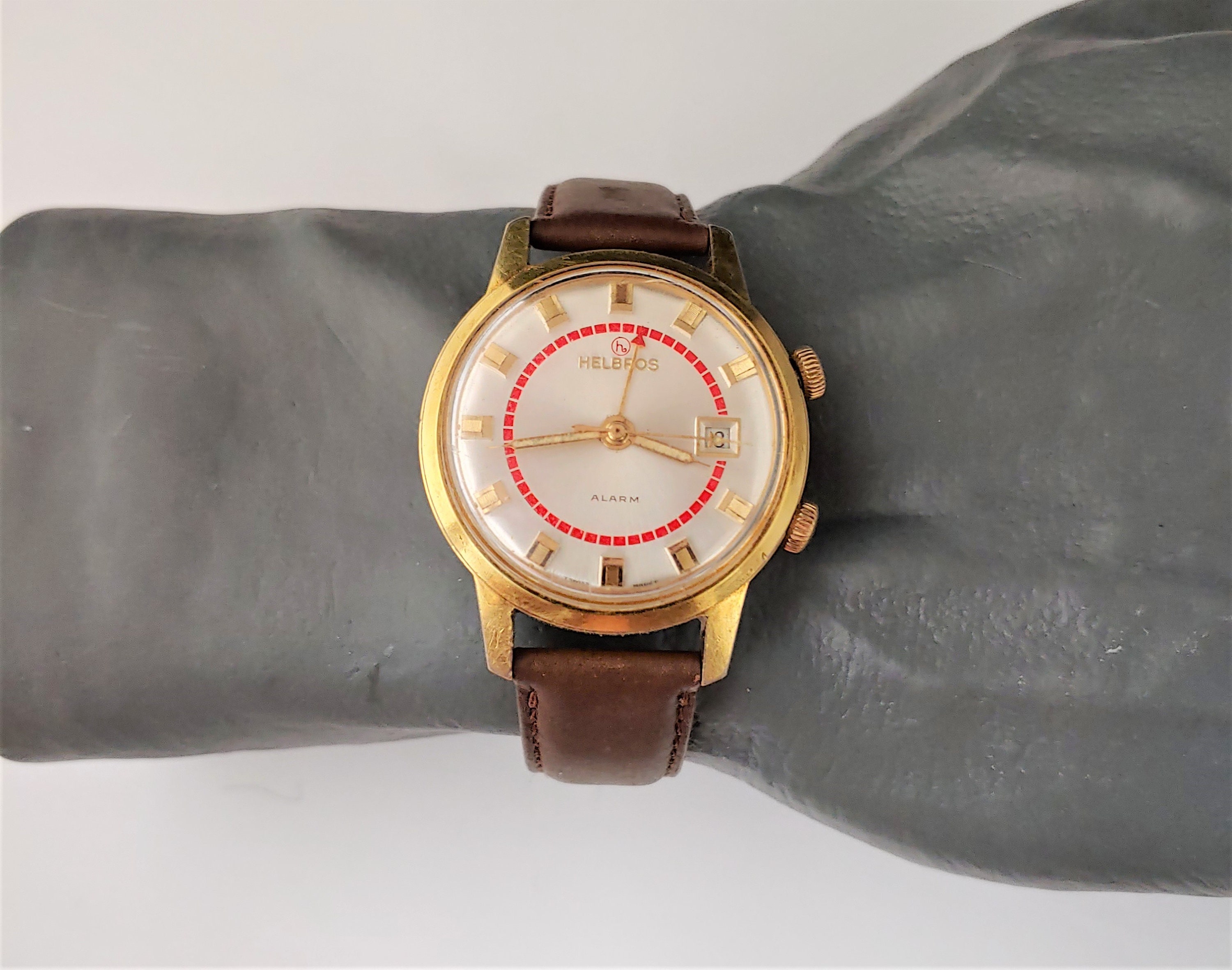 Vintage helbros alarm clearance watch