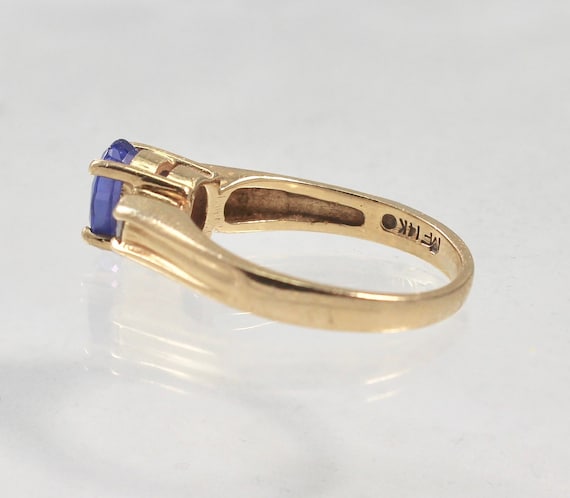 Vintage 14k Yellow Gold 1 carat Nature Tanzanite … - image 4