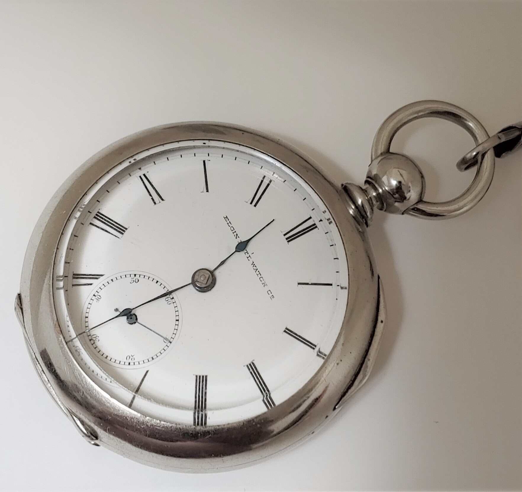 時計　BASLE 18k +STERLING SILVER Antique 1887 Elgin Size 18s Pocket Watch KEY WIND - Etsy