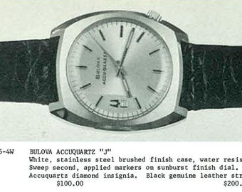 Vintage 1972 Bulova Accuquartz 