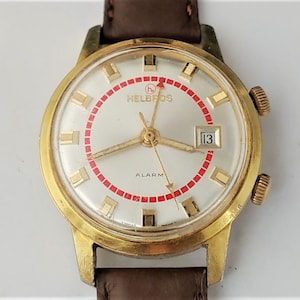 Vintage 1960s Helbros Alarm Men&#39;s Watch