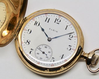Vintage 1915 Elgin size 16s hunting Case Pocket Watch