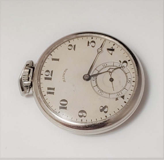 Antique Illinois Size 12s Pocket WatchDISPLAY CASE Gem