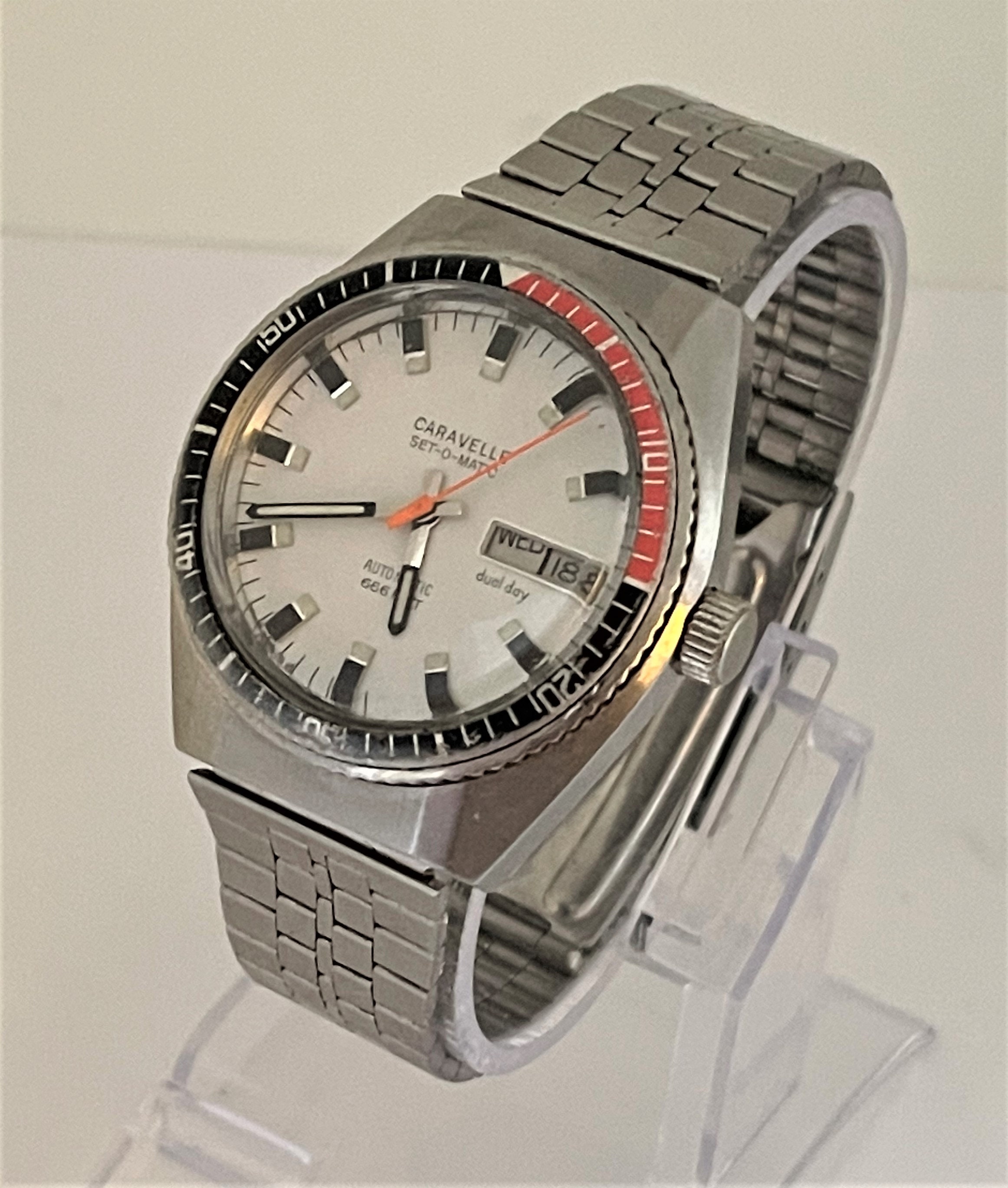 Caravelle automatic watch 666 feet store