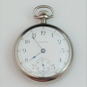 Antique 1906 WALTHAM Open Face Size 18s Pocket Watch