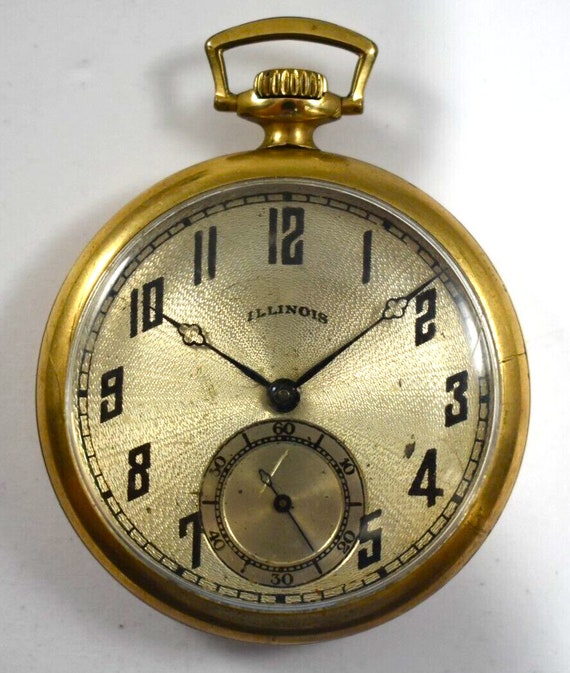 Antique 1923 Illinois Size 12s Pocket Watch Gem