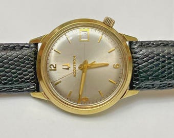 ヴィンテージ ブローバ アキュトロン 214 ステンレススチール & 10K