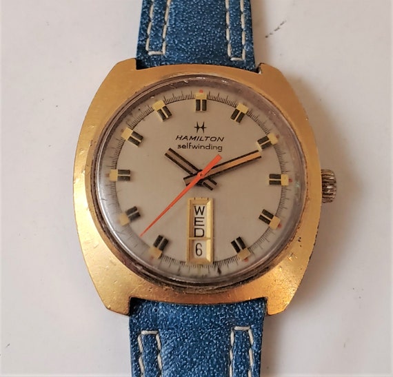 Vintage 1973 Hamilton Auto Date Buccaneer Men's Wa