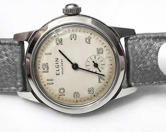 Reloj de hombre Elgin de estilo militar vintage de la década de 1950