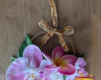 Pink Hibiscus Small Wreath