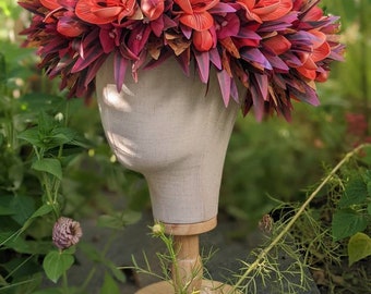 Pua croton lei/ flower crown