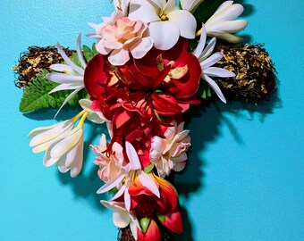 Floral Cross Wreath