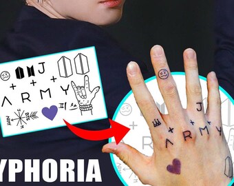 Bts Tattoo Etsy Bts Tattoo Etsy