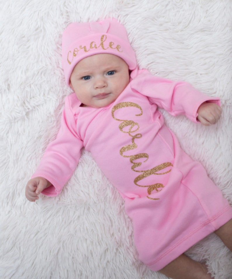 Personalised Pink Baby Girl Coming Home Outfit Etsy