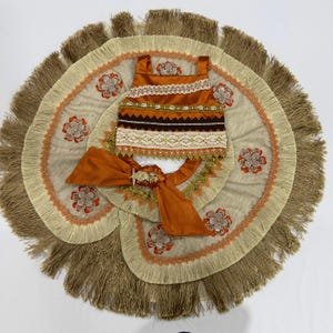 Moana-inspiriertes Set Moana Kostüm für Mädchen - Moana-inspiriertes Set und Optionale Blumenkrone
