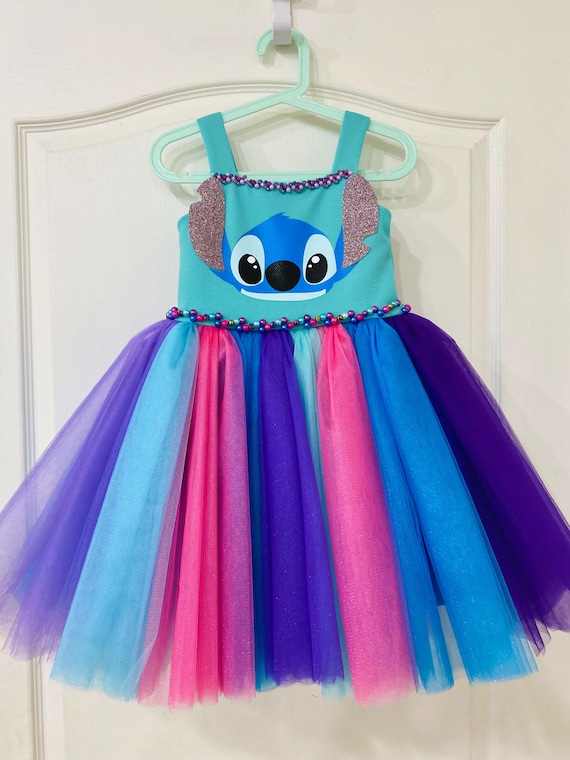 Handmade Stitch Dress - Blue Disney Inspired Tulle Skirt