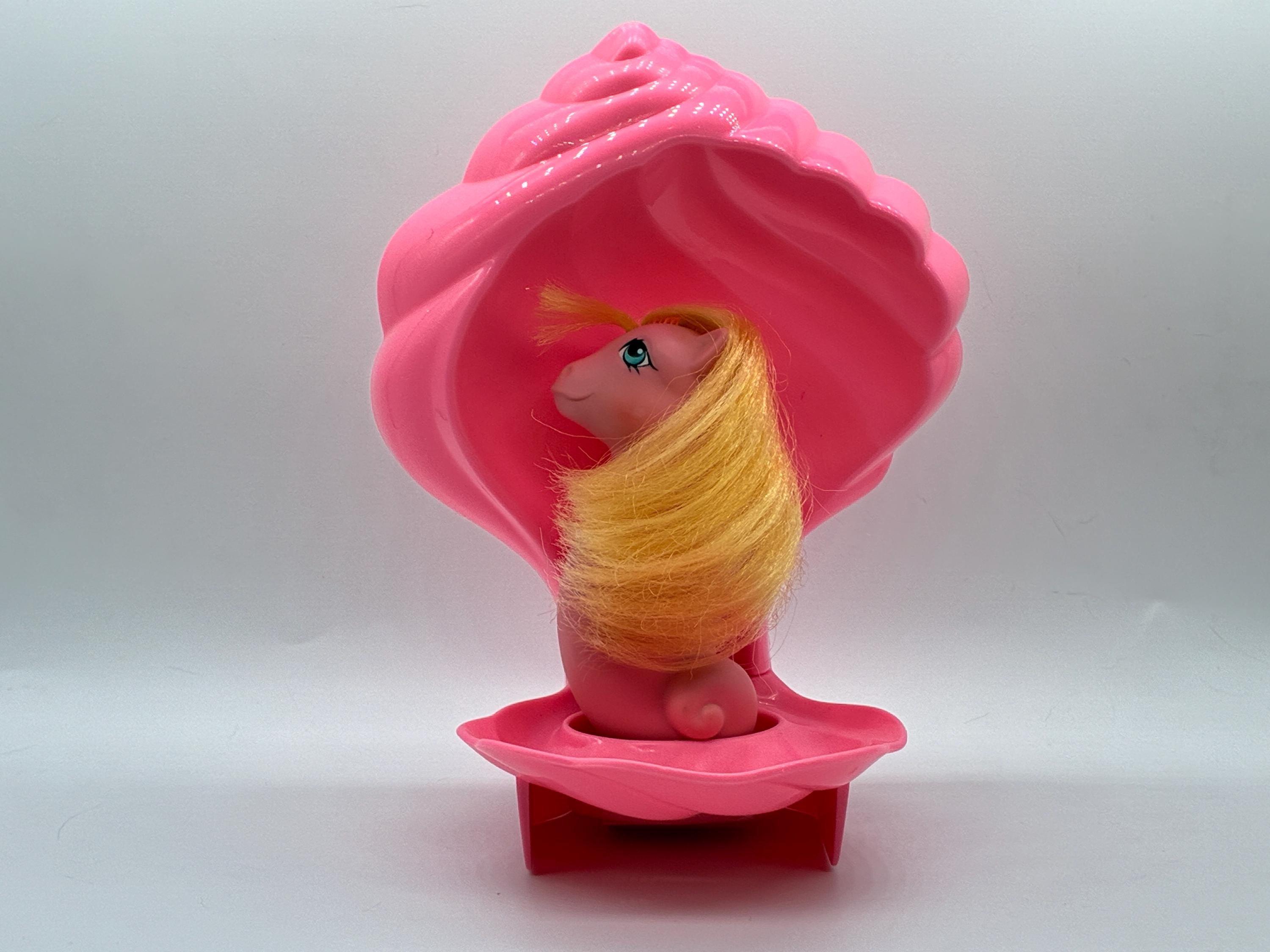Mon Petit Poney Hasbro 1986 Bleu Vintage + Brosse Rose + Accessoires - Très Bon état