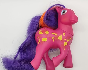 Variante de cheveux violette Pretty Beat My Little Pony G1 UK (Rockin' Beat Pony) 379-50