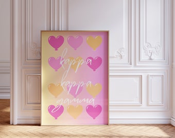 Déco murale Kappa Kappa Gamma Hearts BCBG