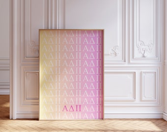 Alpha Delta Pi preppy kunst aan de muur