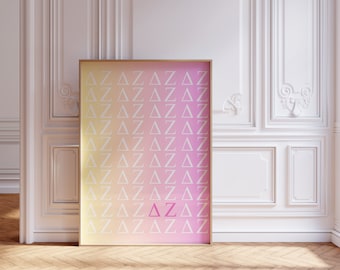 Delta Zeta Preppy Wall Art