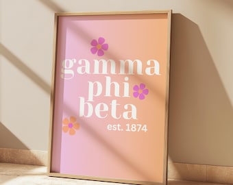 Gamma Phi Beta Flowers Pink