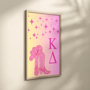 Kappa Delta Preppy Wall Art Pink image 3