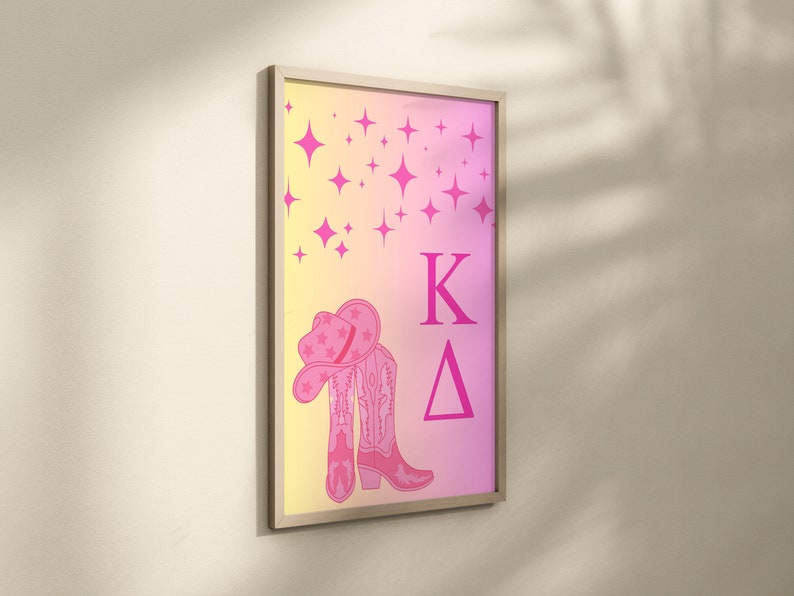 Kappa Delta Preppy Wall Art Pink image 3