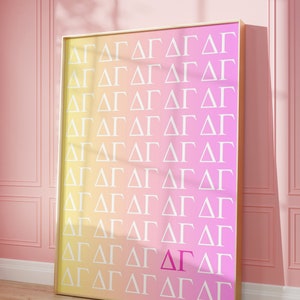 Delta Gamma Preppy Wall Art