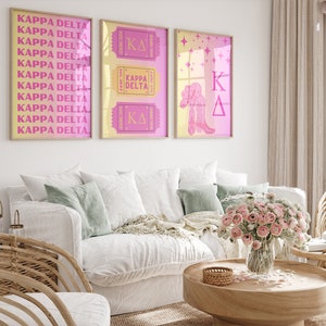 Kappa Delta Preppy Wall Art Pink image 1