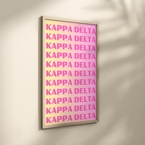 Kappa Delta Preppy Wall Art Pink image 4