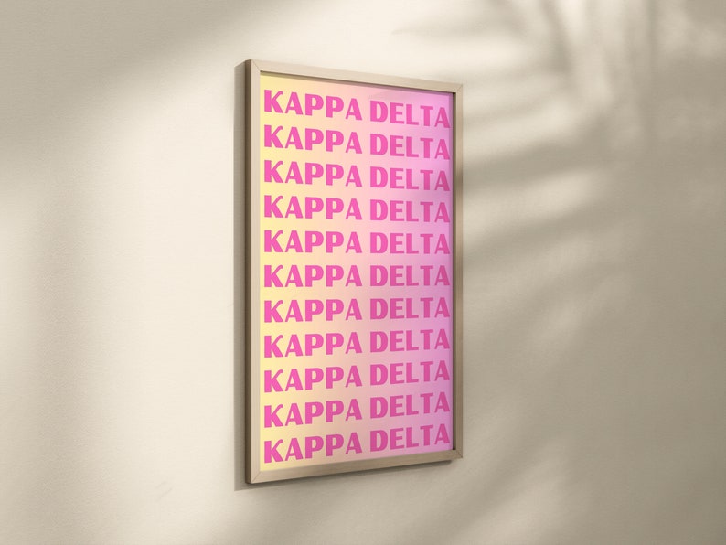 Kappa Delta Preppy Wall Art Pink image 4