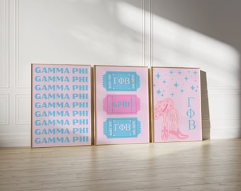 gama phi beta pink und blau Drucke